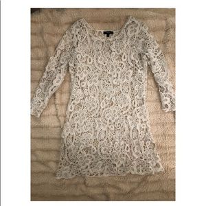 Very J white lace beach coverup
